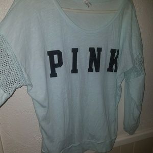 PINK mint green top